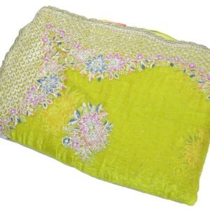 Lime Zest Fancy Fabric Saree